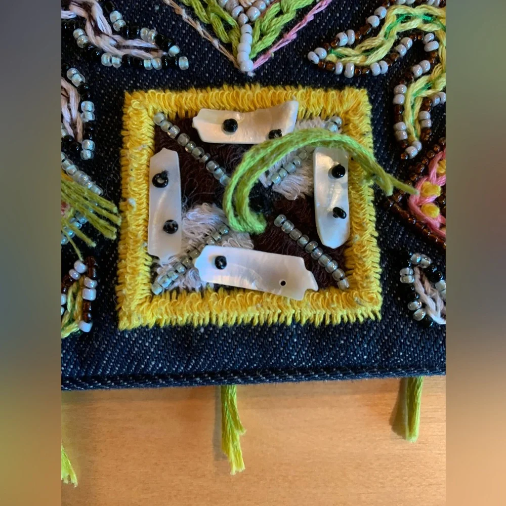 Fendi Denim Beaded Crossbody - Picture 6 of 12